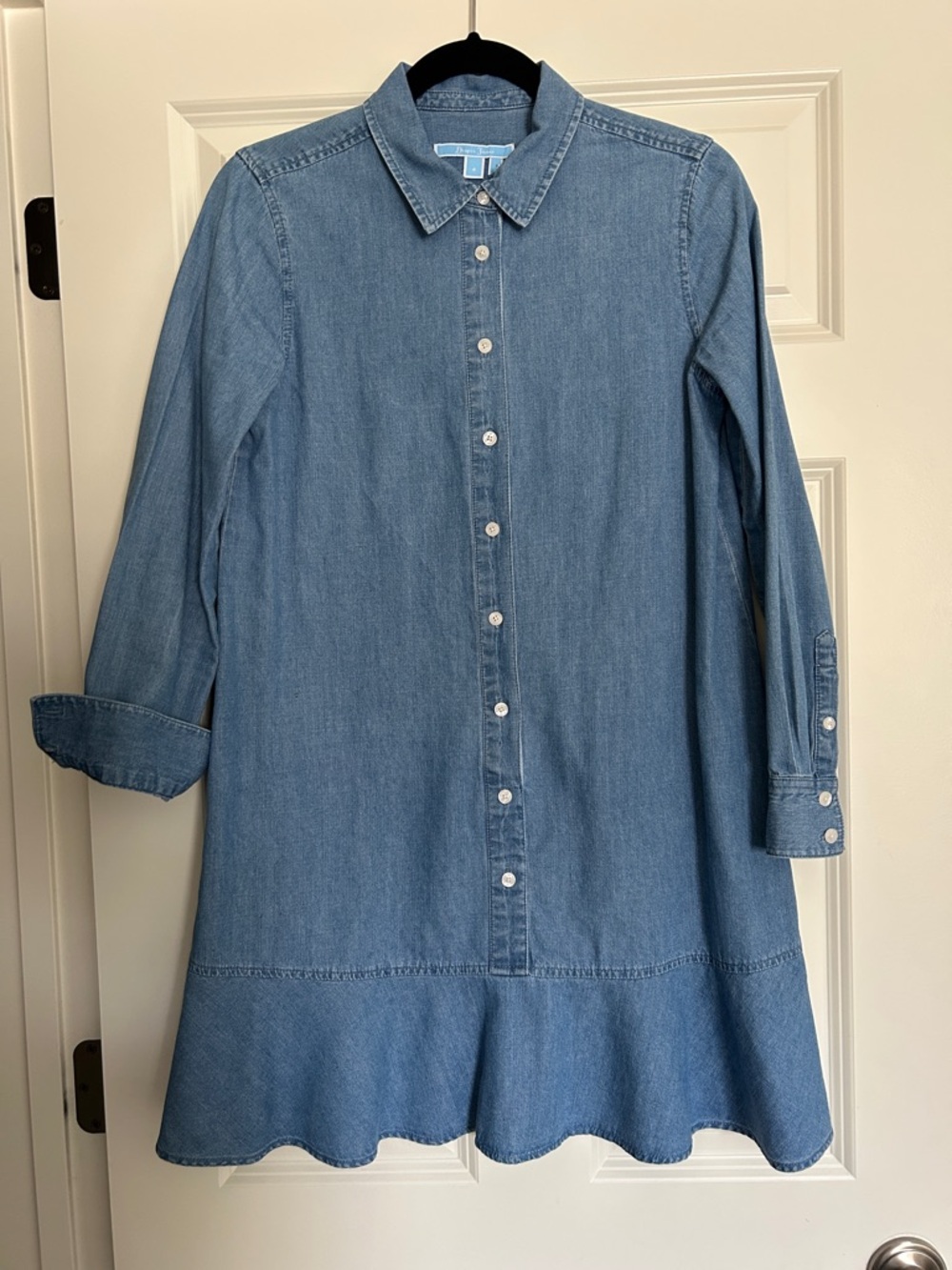 Draper James light blue denim shirt dress